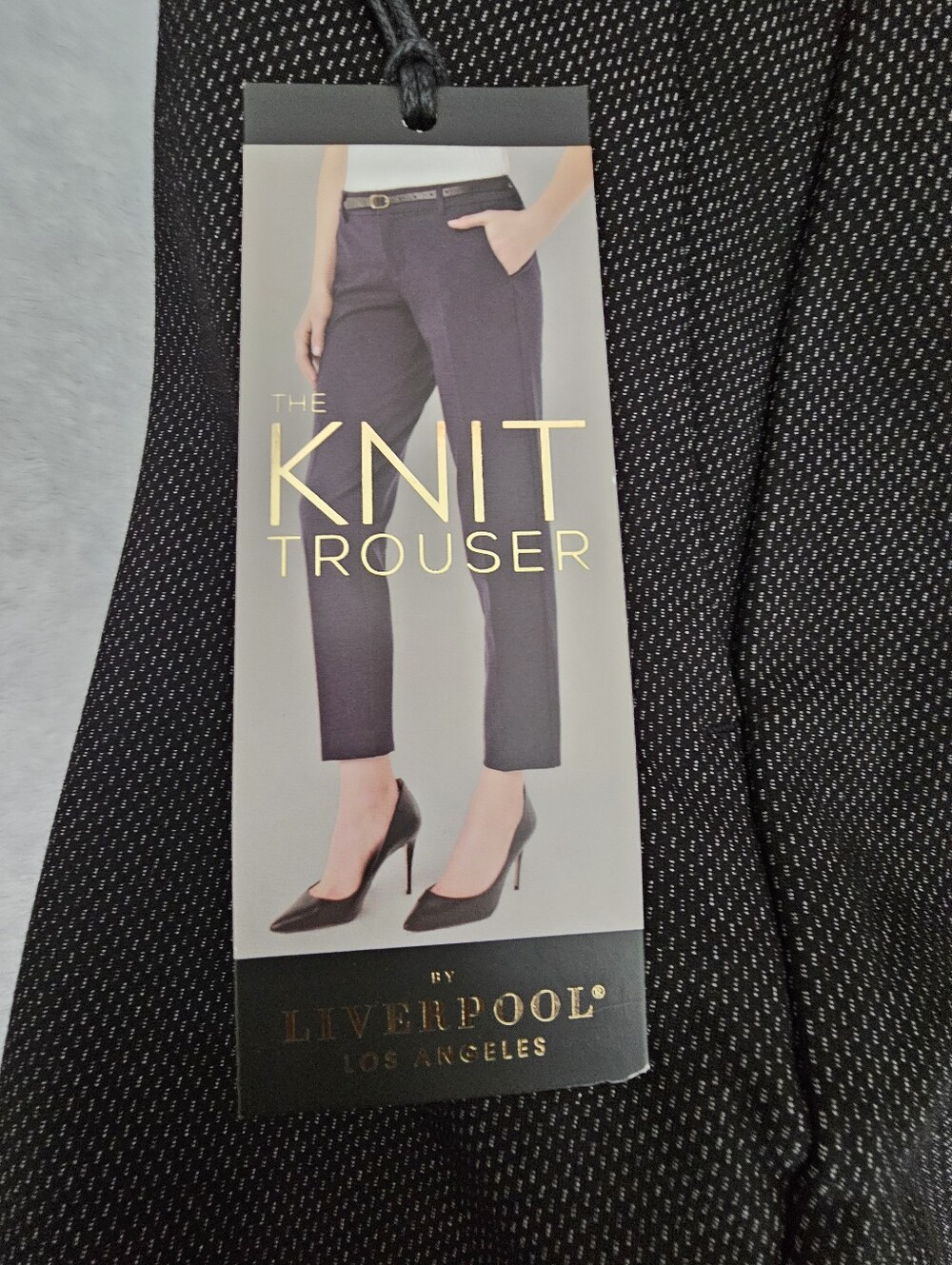 Liverpool NWT Women's Black-Gray Knit Trouser Sz 10/30